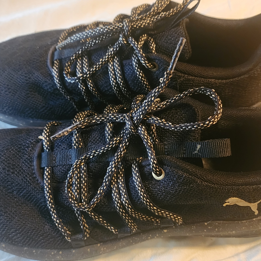 Puma Black Sneakers with Speckled Midsole and Reflective Laces - Picture 3 of 4